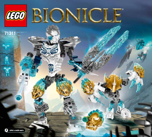 Manual de uso Lego set 71311 Bionicle Kopaka y Melum