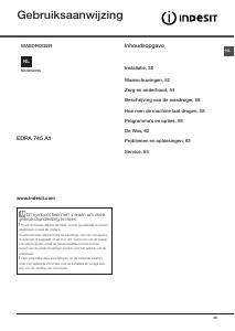 Handleiding Indesit EDPA 745 A1 ECO (EU) Wasdroger