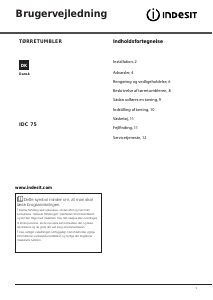 Brugsanvisning Indesit IDC 75 B (EU) Tørretumbler