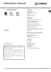 Handleiding Indesit IDC 85 S (EX) Wasdroger