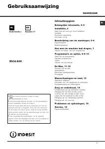 Handleiding Indesit IDCA G35 B (EU) Wasdroger