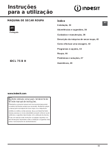Manual Indesit IDCL 75 B H (EU) Máquina de secar roupa