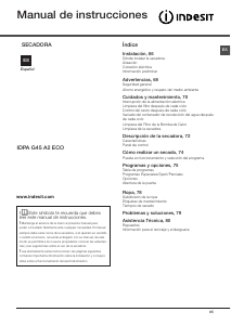 Manual de uso Indesit IDPA G45 A2 ECO (EU) Secadora
