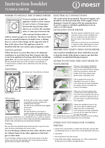 Handleiding Indesit IDV 75 S (UK) Wasdroger