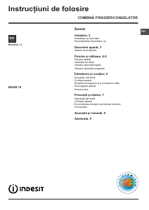 Manual Indesit BAAN 10 Combina frigorifica