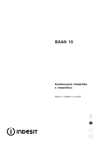 Manuál Indesit BAAN 10 Lednice s mrazákem
