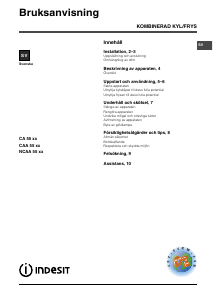 Bruksanvisning Indesit CAA 55 Kyl-frys