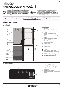 Manuál Indesit LR9 S2Q F W B Lednice s mrazákem