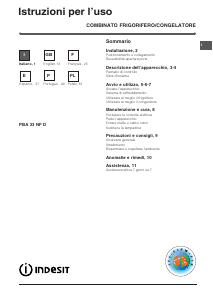Manual Indesit PBAA 33 NF D Frigorífico combinado