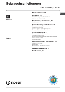 Bedienungsanleitung Indesit RAA 24 S (EU) Kühl-gefrierkombination