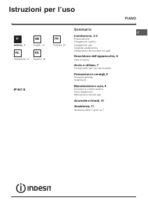 Handleiding Indesit IP 641 S (IX) Kookplaat