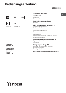 Brugsanvisning Indesit TK 63 T (IX) Kogesektion