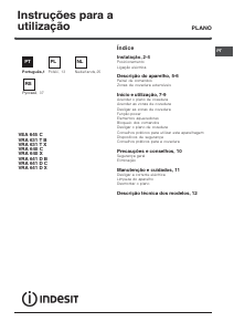 Manual Indesit VEA 645 C Placa