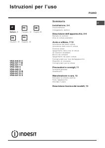 Manuale Indesit VRA 641 D X Piano cottura