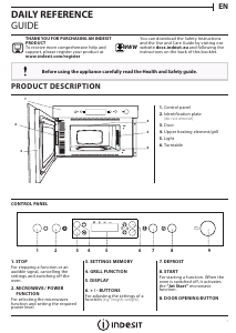 Manual Indesit MWI 3213 IX Microwave