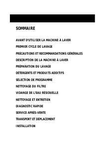 Mode d’emploi Whirlpool AWA 5109 Lave-linge
