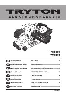 Manual Tryton TMT810B Şlefuitor cu bandă