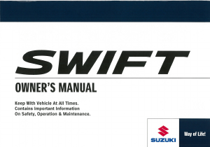 Bruksanvisning Suzuki Swift (2013)