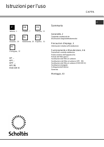Manual de uso Scholtès HP 150 I Campana extractora