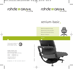 Bedienungsanleitung Rohde and Grahl Xenium Basic Bürostuhl