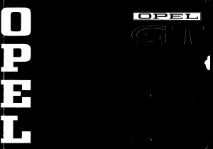 Bedienungsanleitung Opel GT (1973)