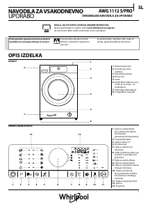 Priročnik Whirlpool AWG 1112 S/PRO Pralni stroj