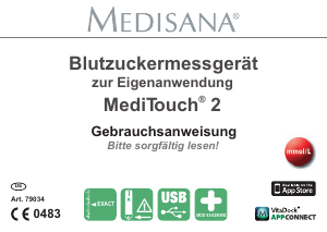 Bedienungsanleitung Medisana MediTouch 2 Blutzuckermessgerät