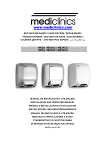 Manuale Mediclinics M02A Mediflow Asciugamani automatico