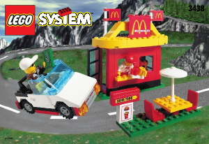 Manual Lego set 3438 Town McDonalds restaurant