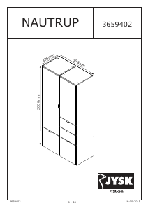 说明书 JYSKNautrup (100x200x50)衣柜