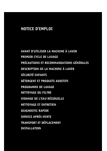 Mode d’emploi Whirlpool AWM 8140 Lave-linge