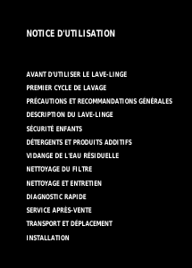Mode d’emploi Whirlpool AWM 8900 Lave-linge