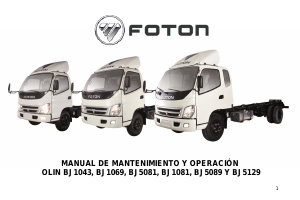 Manual de uso Foton Olin BJ5081 (2007) Camión