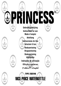 Manual de uso Princess 232246 Nice Price Hervidor