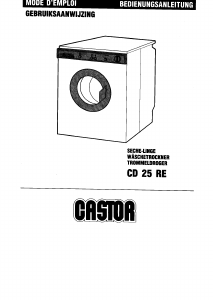 Handleiding Castor CD 25 RE Wasdroger