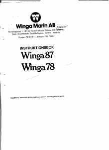 Bruksanvisning Winga 87 Båt