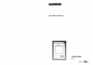 Handleiding Siemens WT72000EU Wasdroger