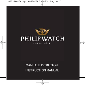Manual Philip Watch Quartz Swiss Chrono Watch