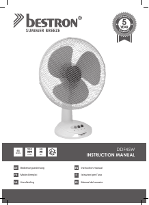 Manual Bestron DDF45W Fan