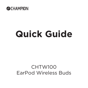 Manual Champion CHTW100 Headphone