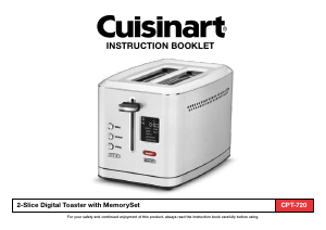Manual de uso Cuisinart CPT-720 Tostador