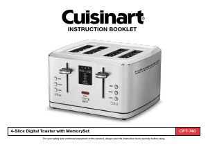 Manual Cuisinart CPT-740 Toaster