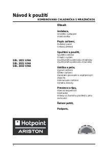 Manuál Hotpoint-Ariston SBL 2033 V/HA Lednice s mrazákem