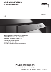 Bedienungsanleitung Küppersbusch G4800.0 Geschirrspüler