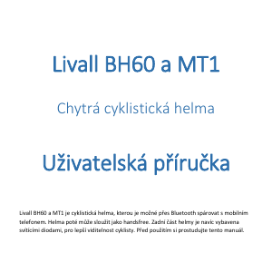 Manuál Livall BH60 Cyklistická přilba