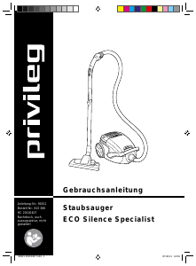Bedienungsanleitung Privileg ECO Silence Specialist Staubsauger