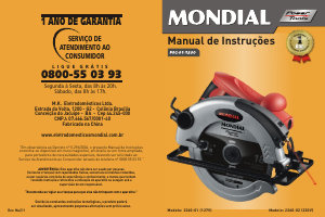 Manual Mondial FSC-01-1200 Serra circular