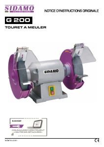 Mode d’emploi Sidamo G 200 Meuleuse d'établi