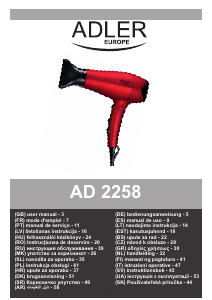 Manual Adler AD 2258 Secador de cabelo