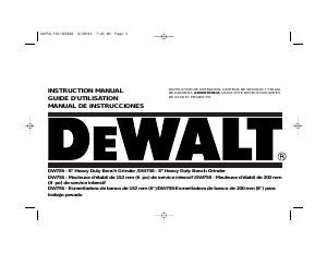 Handleiding DeWalt DW756 Tafelslijpmachine